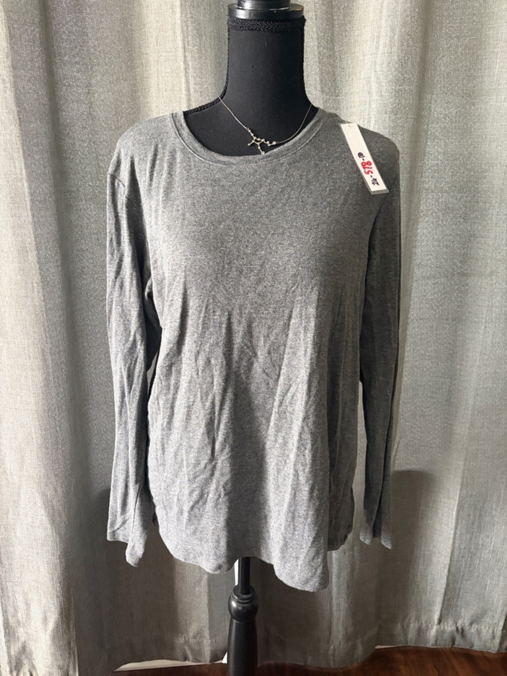 Eddie Bauer Everyday Long-Sleeve Crewneck Top - Gray